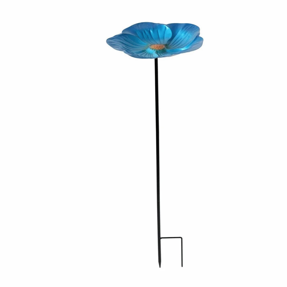 Flower Shape Bee Butterfly Watering Station Garden Stake Ornamental Horticulture Bird Water Dispenser Patchwork Garden Birdbath Vue Type E