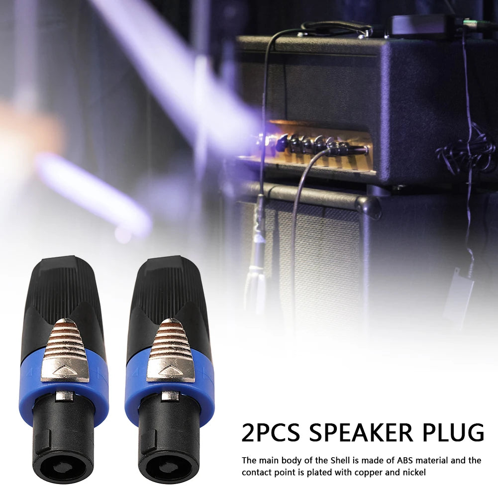 10PCS 4-Pole 4Pin NL4FC Speaker Connector Ohm Plug Speaker Audio Cable Adapter Twist Lock 4 Pin Speakon Female Jack Accessories Vue