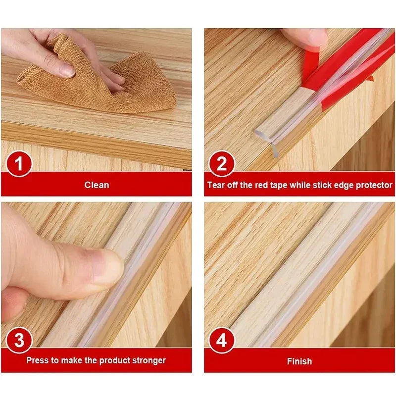 vvocci Baby Safety Transparent PVC Protection Table Strip Edge 1/2/3M Guard Protector Self Adhesive Collision Proof Soft Bumper Vue