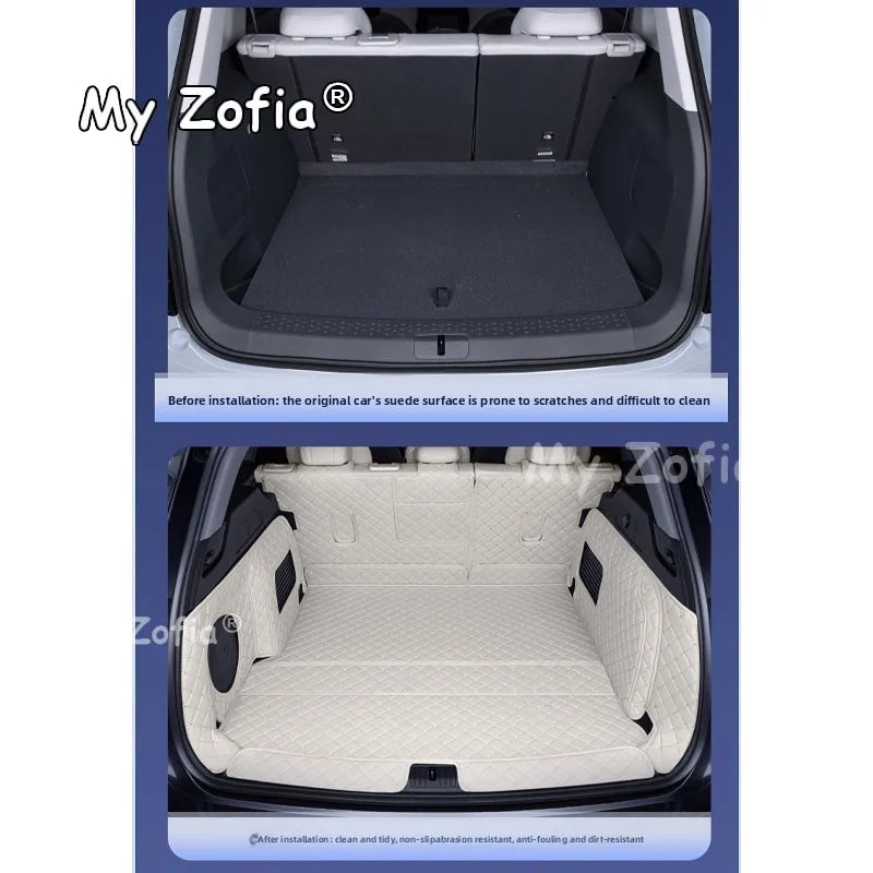 Auto Carpet Interior Modification Full enclosure trunk pad car Leather trunk pad Accessories For Voyah Courage 2025 2026 Vue