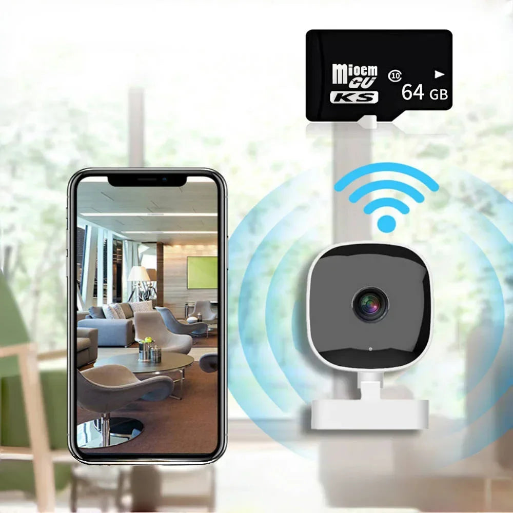 Lenovo HD 4K Mini Security Camera Ip65 Waterproof Full Color Night Vision Motion 2 Way Audio Wifi Monitor Indoor Outdoor Vue Camera-64G