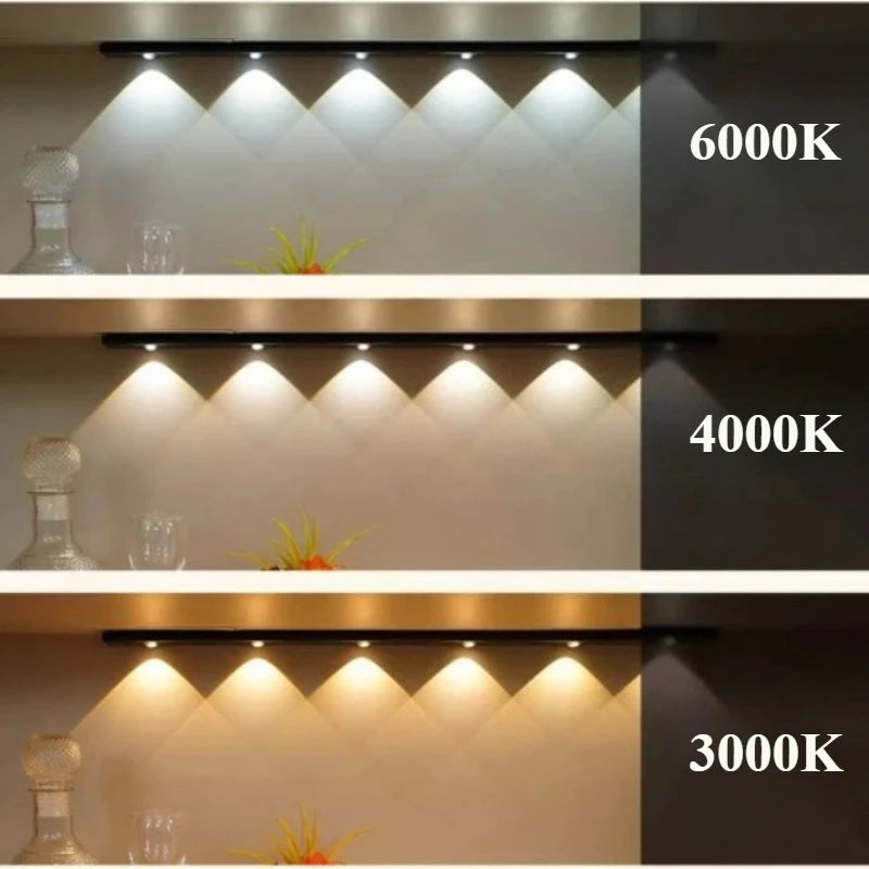 Smart Cat Eye LED Sensor Light, Rechargeable Body Induction Night Lamp for Cabinet, Wardrobe & Wine Cabinet Vue