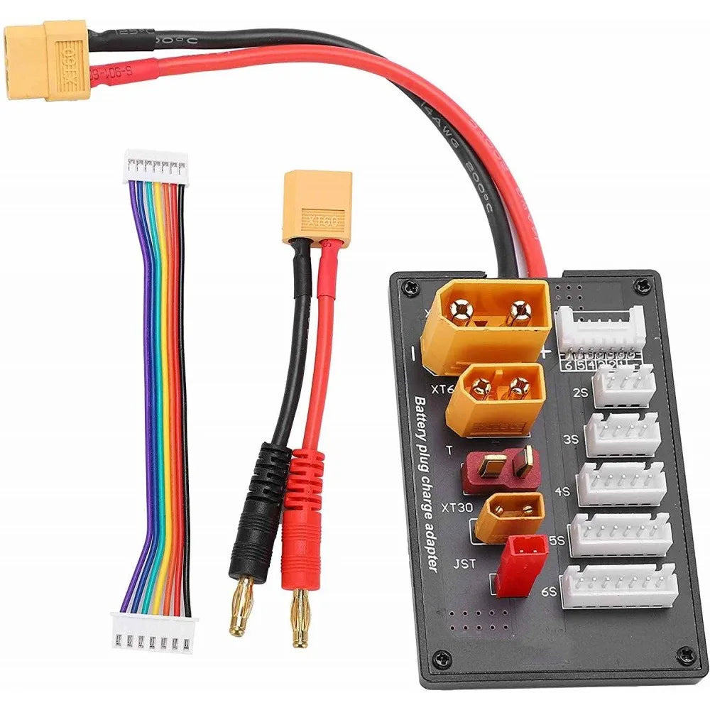 XT30 XT60 XT90 JST T Connector Lipo Battery Multi Charger Board 2-6S Parallel Charging Module for Imax B6 B6C Charger Vue