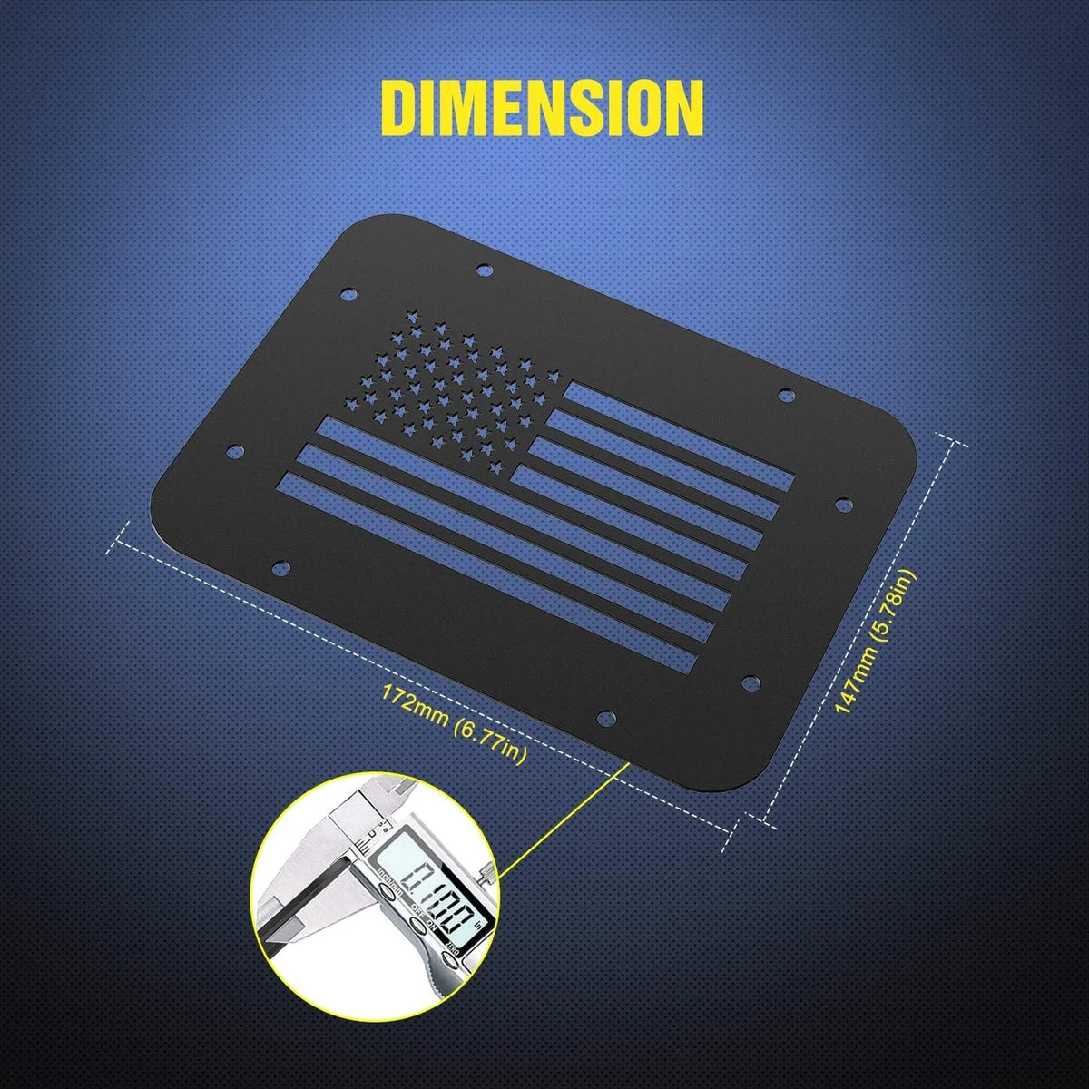 Nilight Spare Tire Carrier Delete Filler Plate Tailgate Vent-Plate Cover Exterior Accessories for 2007-2017 Wrangler JK & Unlimited Vue