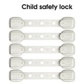 5 PCS Adjustable Multi Latches Baby Safety Locks for Cabinets and Drawers Anti-Pinch Hand Buckle Prevent Accidents Vue B158 -Gray-5Pcs