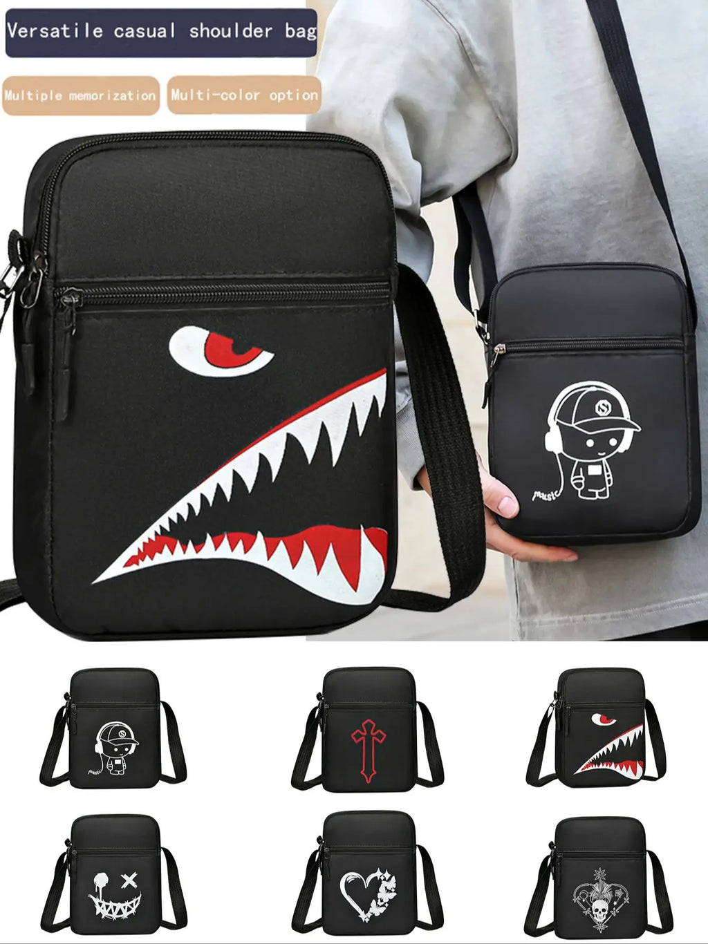 Unisex Mini Crossbody Bag Compact Phone Pouch Adjustable Strap Neck