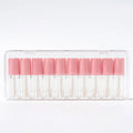 1.2ML Empty Lip Gloss Tube Set Private Label Plastic Refillable Bottles Liquid Lipstick Container lipgloss Sample Mini Tubes Vue pink 5 sets