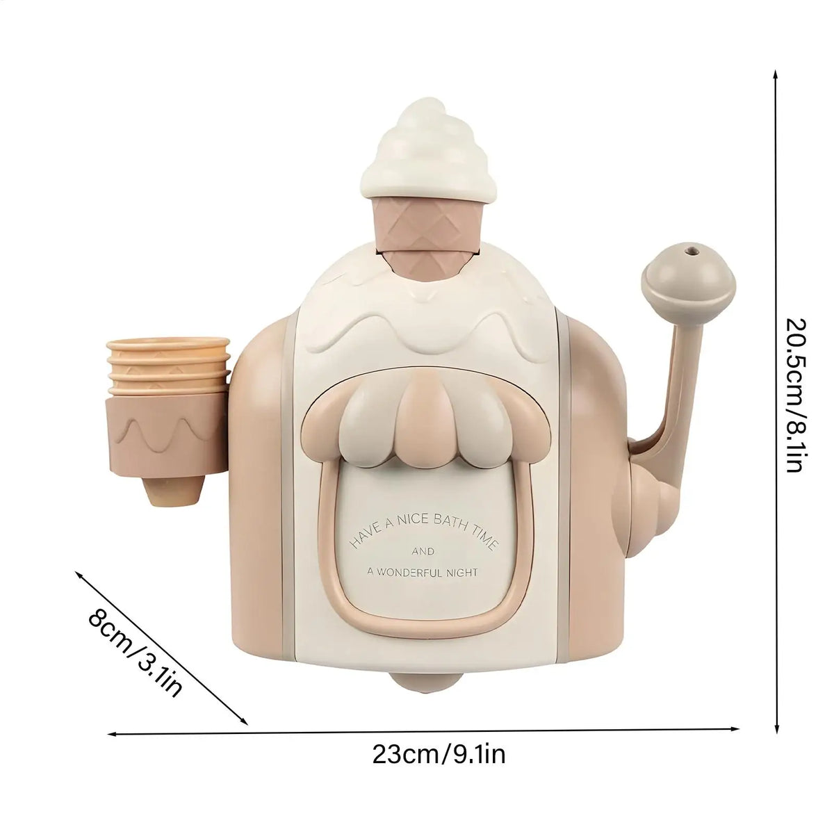 ABS Ice Cream Bath Toy Bubble Maker Suction Cup Interactive Bathtime Fun For Kids Boys Girls Preschoolers Toddlers Bath Play Vue