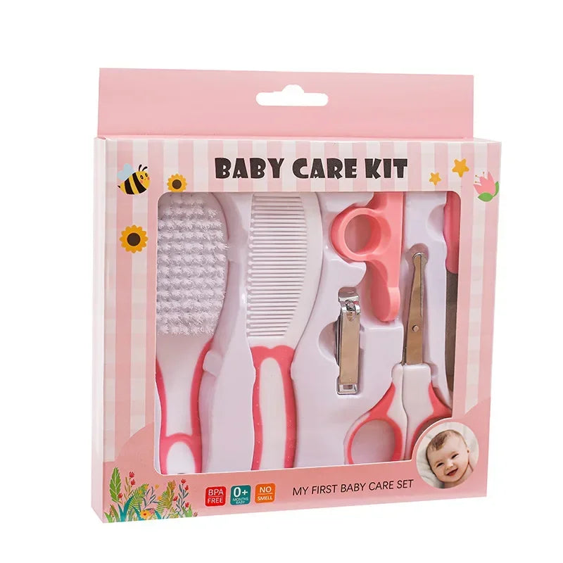 vvocci 6pcs Tool Safe Grooming Brush Ideal Gift Box for set Baby Care Cleaning Kits Essential Healthcare for Kids Nail Clipper Vue