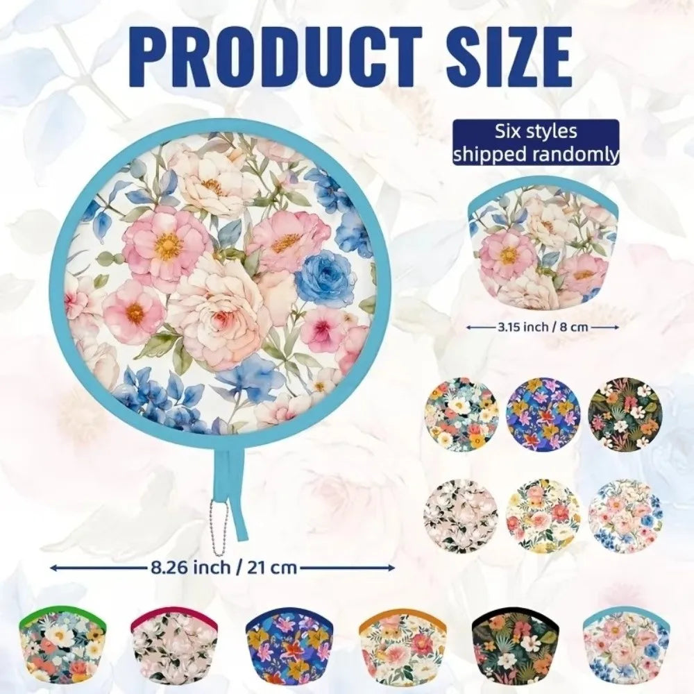 Fashion Summer Handheld Folding Fan Polyester Japanese Oil Painting