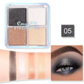 4 Colors Long Lasting Glitter Eyeshadow Palette Matte Shimmer Waterproof Eyeshadow Makeup Palette Smokey Nude Eyeshadow Palette Vue 4 Color 05