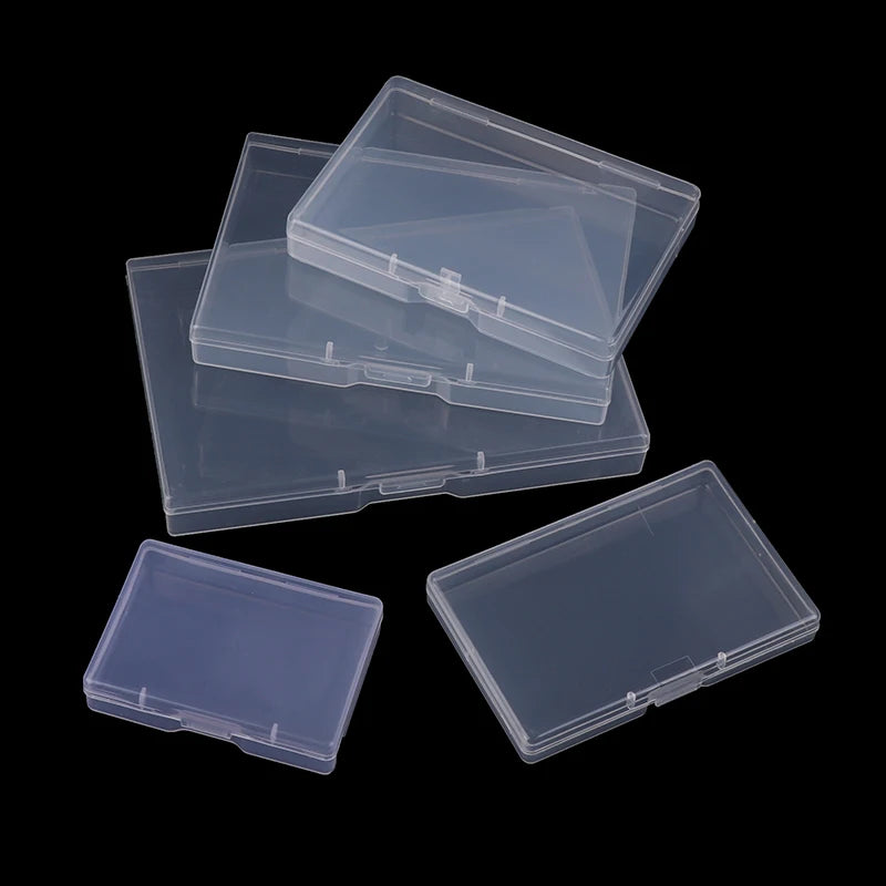 Rectangular Transparent Plastic Box Dustproof Storage Organizer Durable Jewelry Packing Container Case Vue