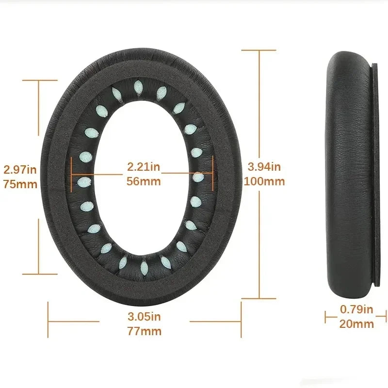 Replacement Ear Pads Cushions for Bose QC45 QuietComfort 45 Headphone Softer Protein Leather Earpads Vue