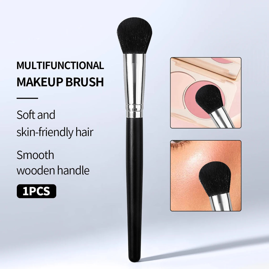 Multifunctional Blush Brush Facial Contour Makeup Brush Soft Head Blush Highlight Korean Cosmetics Women Facial Beauty Tools Vue black