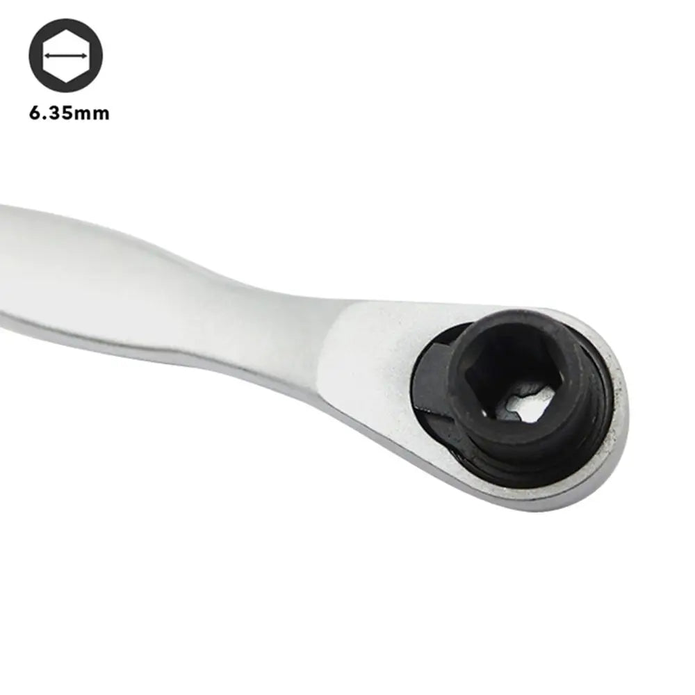 Quick Mini Ratchet Handle Hand Wrench 1/4" Drive Socket spanner Repair Tools Vue