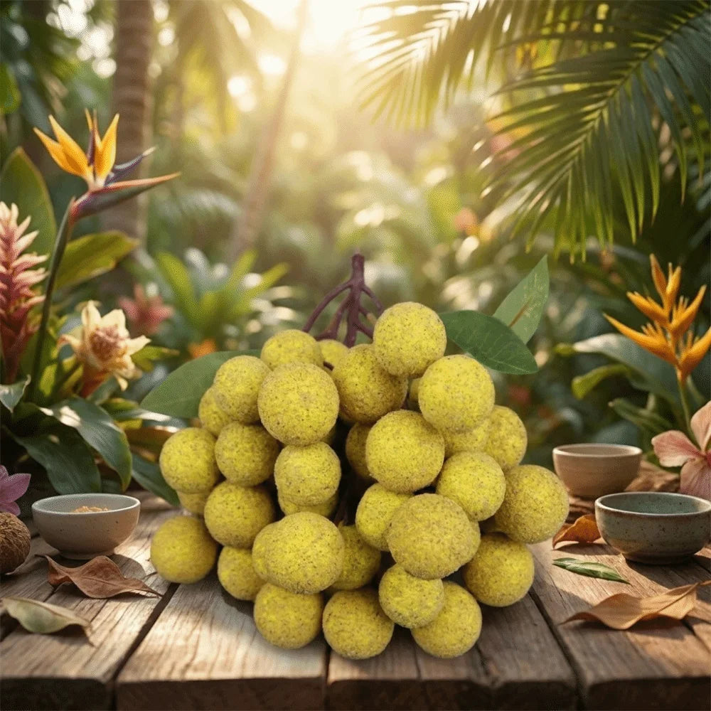 Durable Realistic Simulation Longan Lifelike Funny Artificial Fruit Decorative Handicrafts Fruit Model Shopwindow Ornament Vue