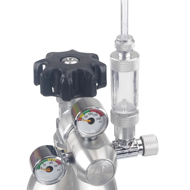 Aquarium Aluminum Single/Double Head CO2 Regulator Counter Check Valve Dioxide Measurement Device CO2 Bubble Counter Vue