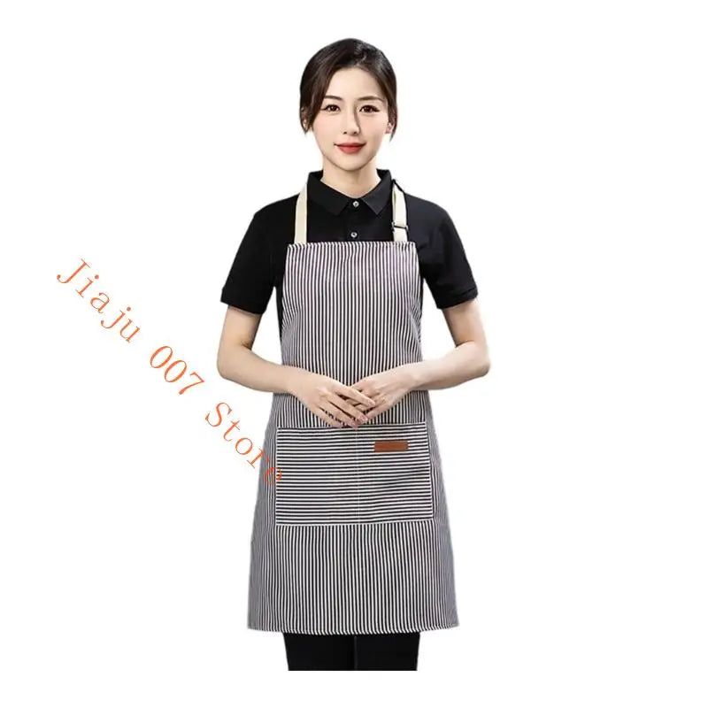Striped Polycotton Kitchen Apron with Adjustable Straps Kitchen Apron Vue Coffee China Mainland