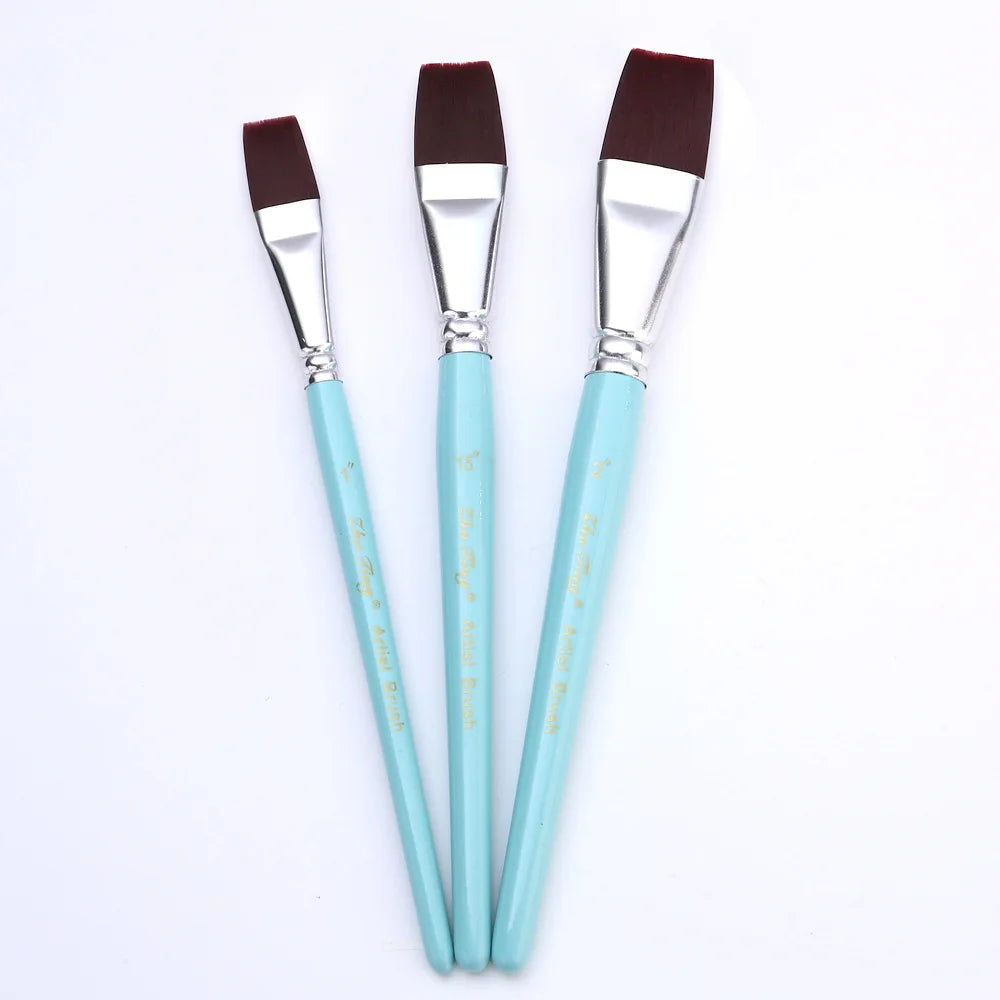 Professional Face Body Art Brush Nylon Artist Brush for Painting Acrylic Oil Watercolor Gouache Vue ZT-HB129A China Mainland