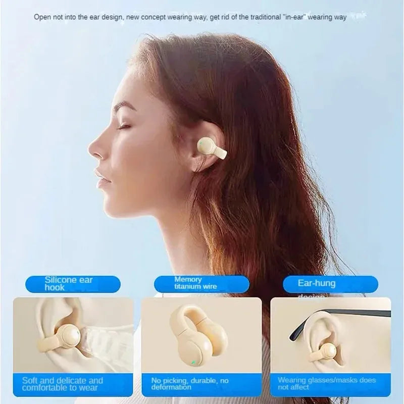 KaiAqua X51 Bone Conduction Wireless Earbuds Bluetooth 5.3 ANC Bone Conduction Earbuds Vue