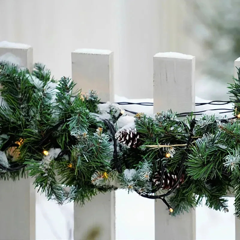 1-4PCS Christmas Decoration Artificial Pine Garland Green Soft Wreath for Holiday Wedding Party Indoor Outdoor Fireplace Decor Vue