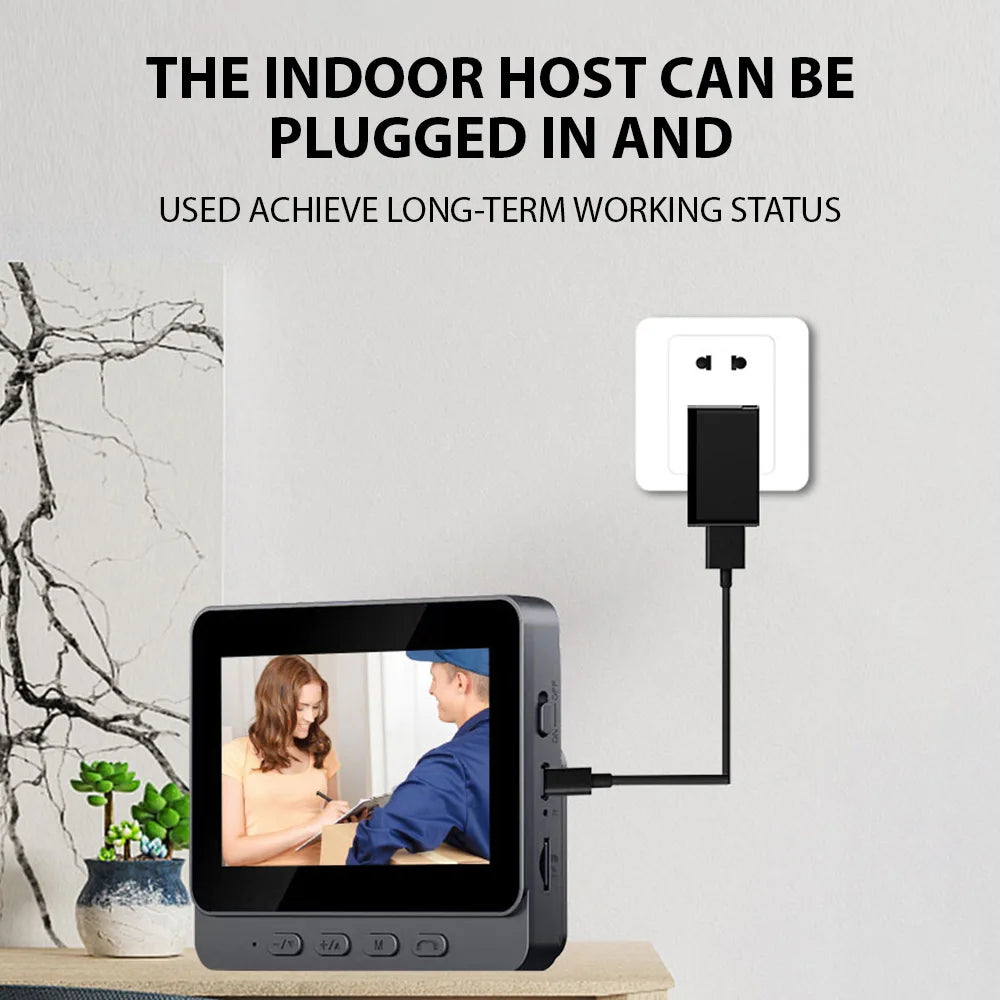 4.3'' IPS Screen 2.4G Wireless Visual Intercom Doorbell with Screen Smart High-definition Video Monitoring Two-Way Intercom Vue