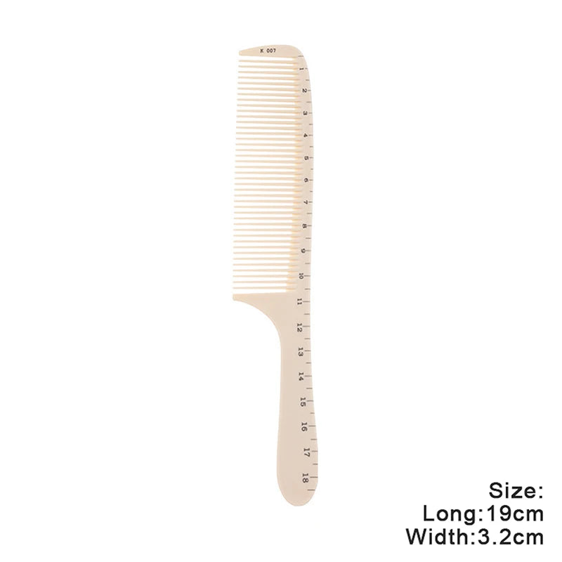 Scale Marked Professional Barber Comb Laser Ruler Hair Cutting Styling Tool Salon Hairdressing Plastic Modeling Brush Supplies Vue A7