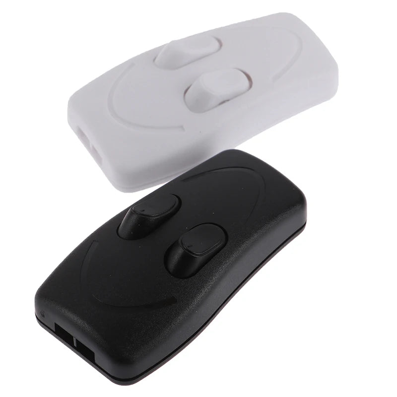 1PCS Double Control Switch Floor Light Table Lamp Push Button Switches Two-button in Line Switch Black White Color Vue