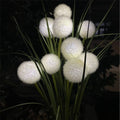 5 Leds Solar Powered Ball Lights Garden Lawn Lights Flower Design Lawn Lighting Outdoor Decor Lamp Pathway Floral Vue WHITE 1pcs