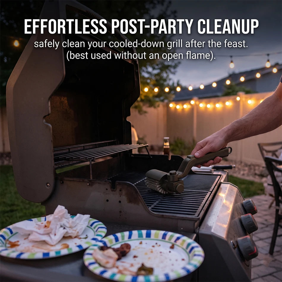 Electric BBQ Cleaning Brush Stainless Steel Rotating Grill Brush Ideal for Spring Outdoor Steam Cleaning Of Grills Vue