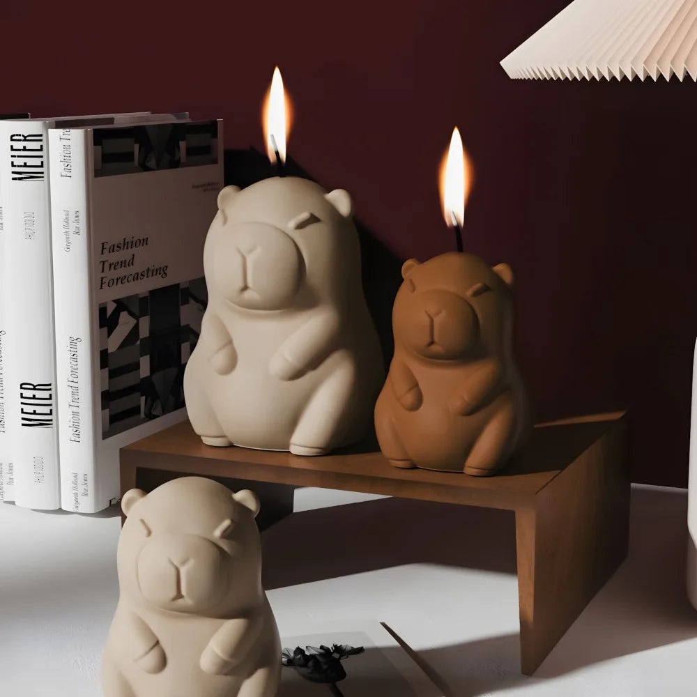 Standing Capybara Scent Candle Silicone Mold 3D Animal Resin Plaster Making Supplies Handmade Drip Glue Car Decor Birthday Gifts Vue