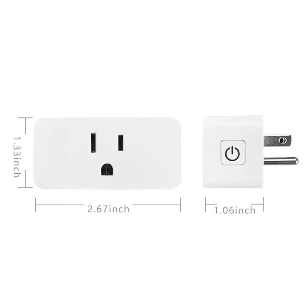 Remote Voice Control Mini WiFi Smart Plug 110-240V 10A US Plug Smart Home Socket Remote Control Timing Function Timer Plug Vue