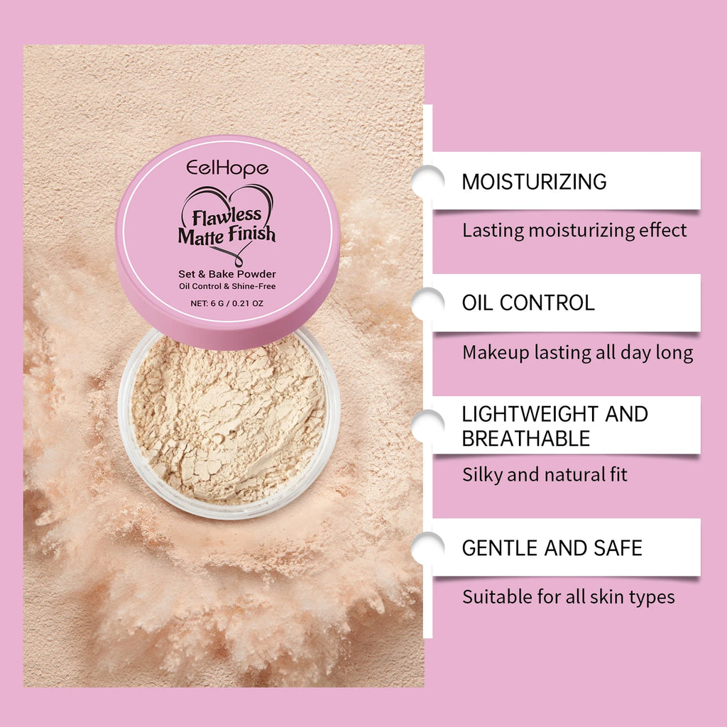 Setting Loose Powder - Natural, Lightweight, Oil-Control, Matte, Breathable, Refreshing & Non-Greasy Facial Setting Powder Vue