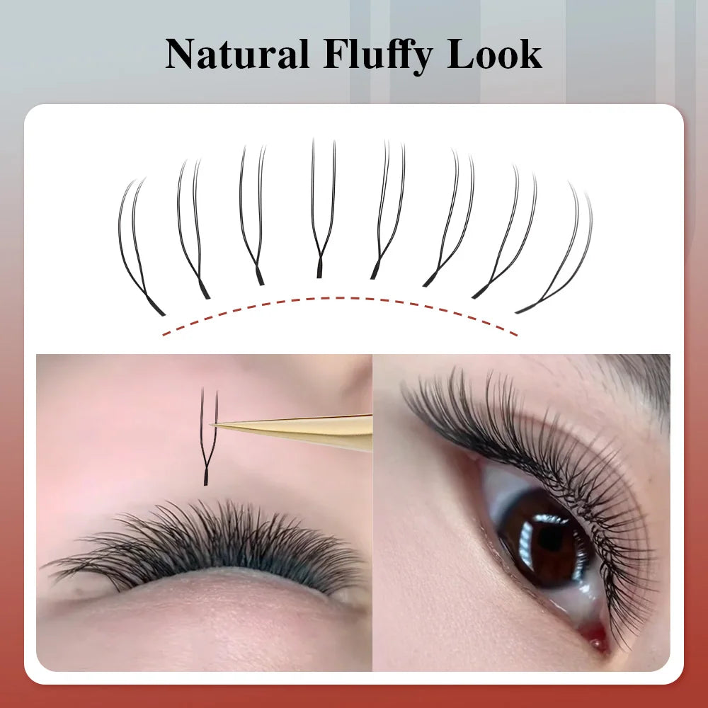 NAGARAKU U Shape YY 2D UU Soft Light Natural Eyelash Extensions Parallel Makeup Supplies Vue