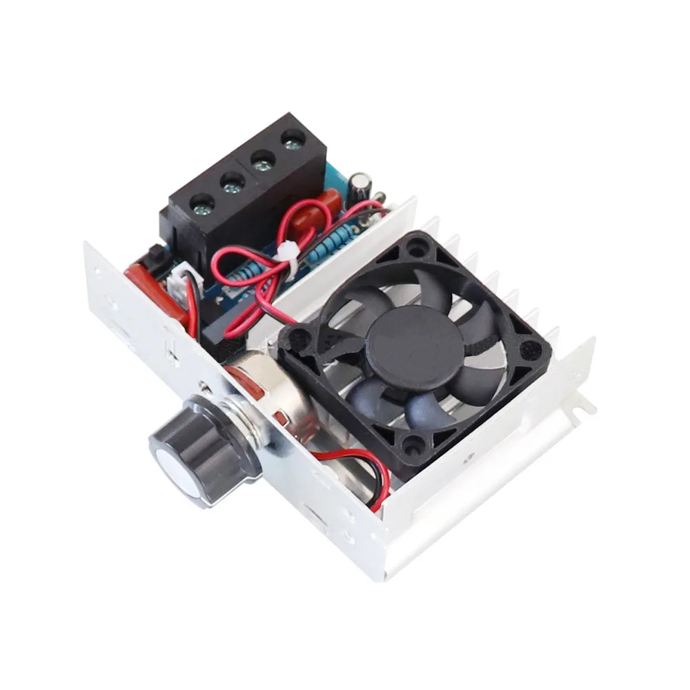 10000W Motor Speed Controller High Power AC 110V-220V SCR Voltage Regulator Speed Controller Dimmer Thermostat with Cooling Fan Vue Default Title
