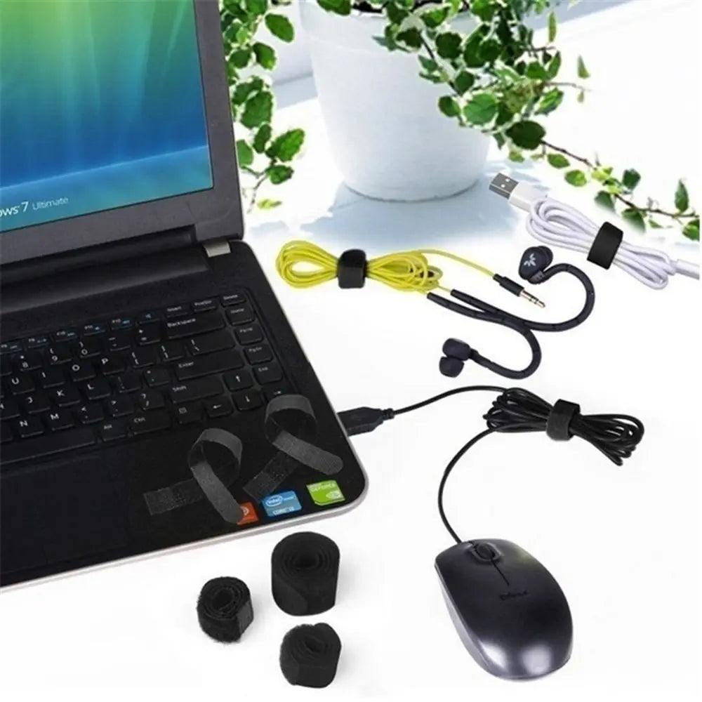 Magic Sticker Fastener Wire Organizer Wiring Accessories Loop Rope Holder Cable Ties Cable Winder Nylon Strap Vue