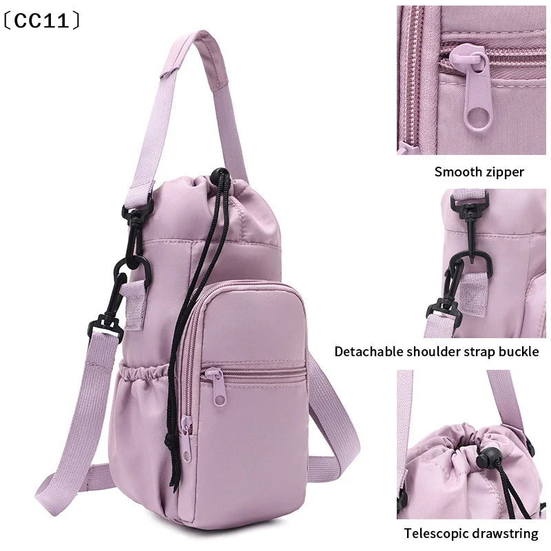 Portable Water Bottle Bag Adjustable Strap Thermal Mugs Insulated