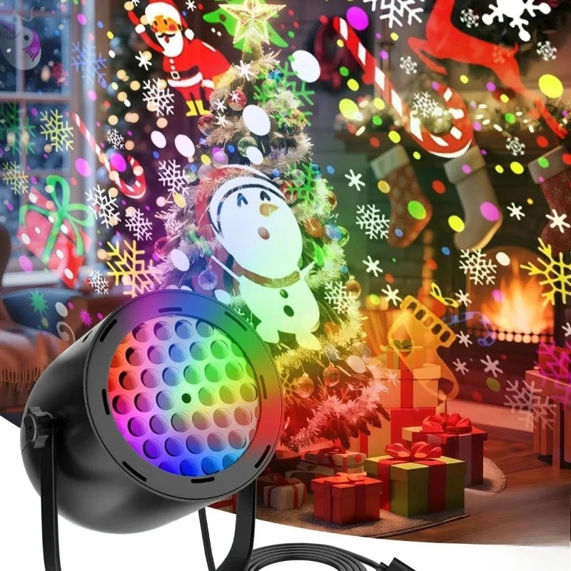 Christmas LED Projection Light, USB Powered Projector for Living Room Holiday Decorations and New Year Vue
