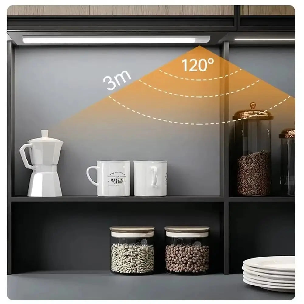 Ultra Thin LED Motion Sensor Cabinet Light Closet Light Light up when people come Motion Sensor Light 3-Color Adjustable Vue