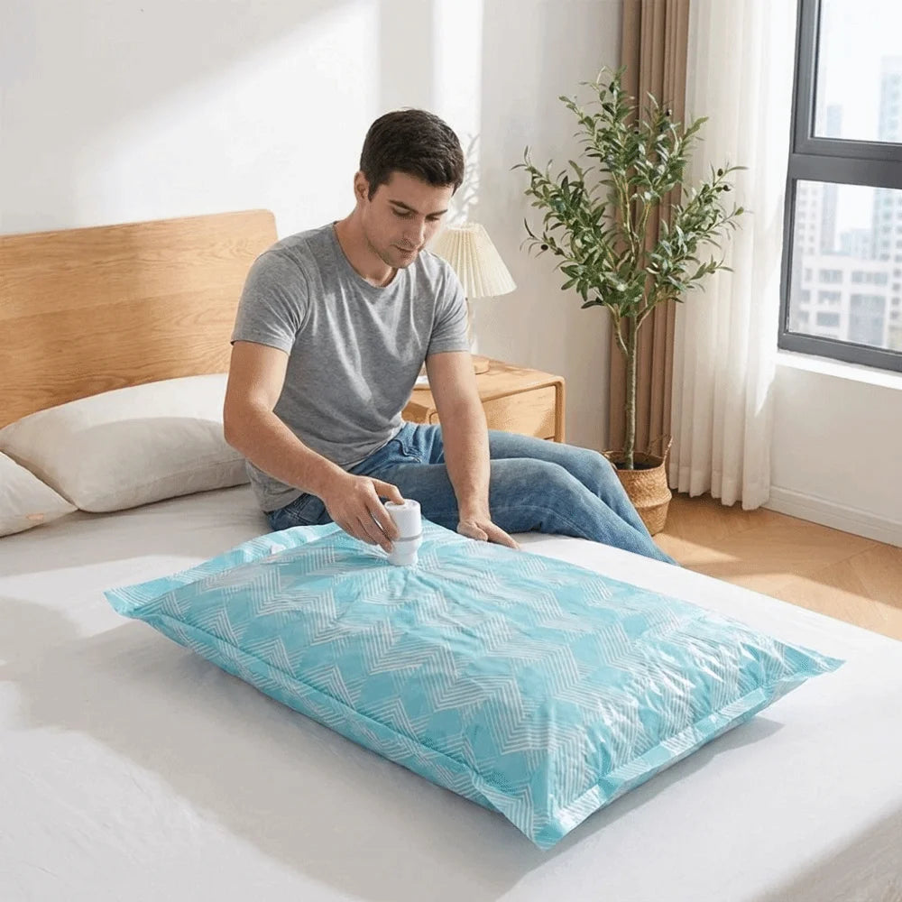 6PCS Large Capacity Vacuum Compression Bag Space Saving Dust-proof Clothes Moving Bag Moisture-proof Vacuum Storage Bag Pillows Vue
