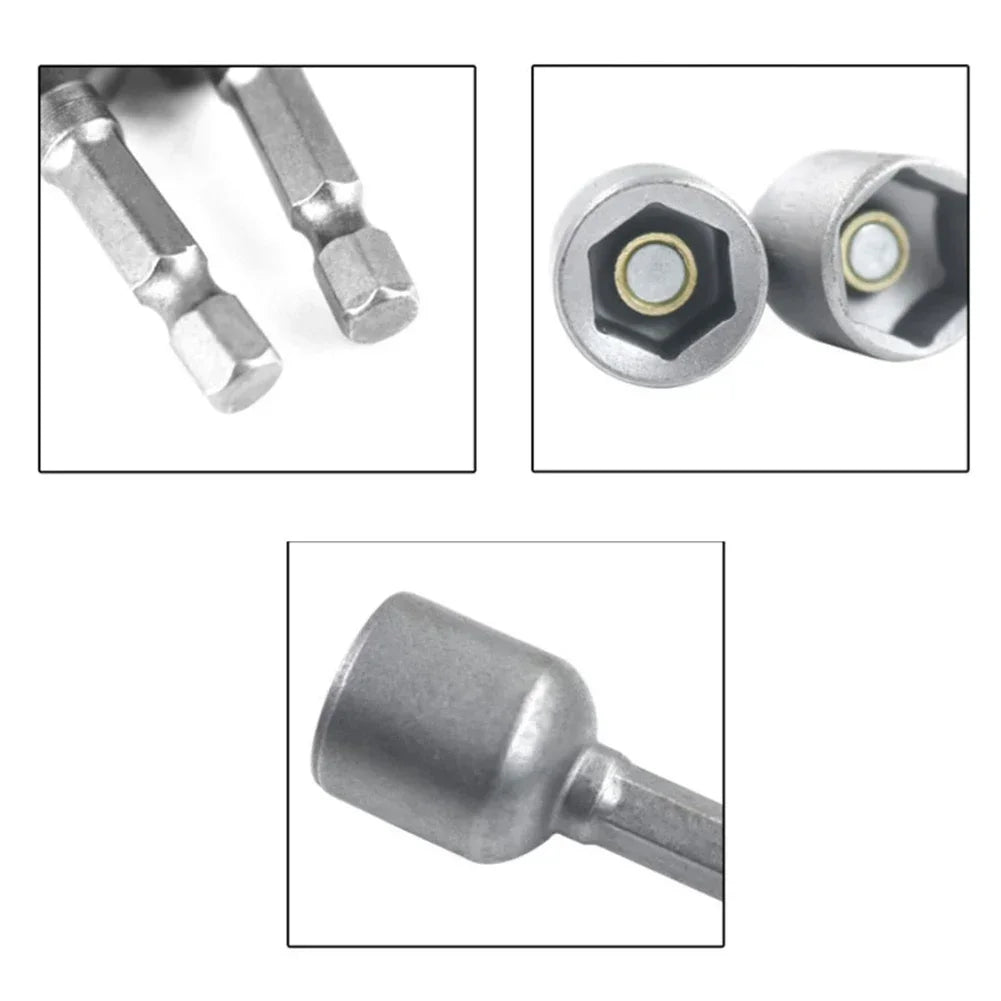 Magnetic Hex Nut Driver Socket 1/4" Shank Power Drill 6–13mm Nut Driver Socket Vue