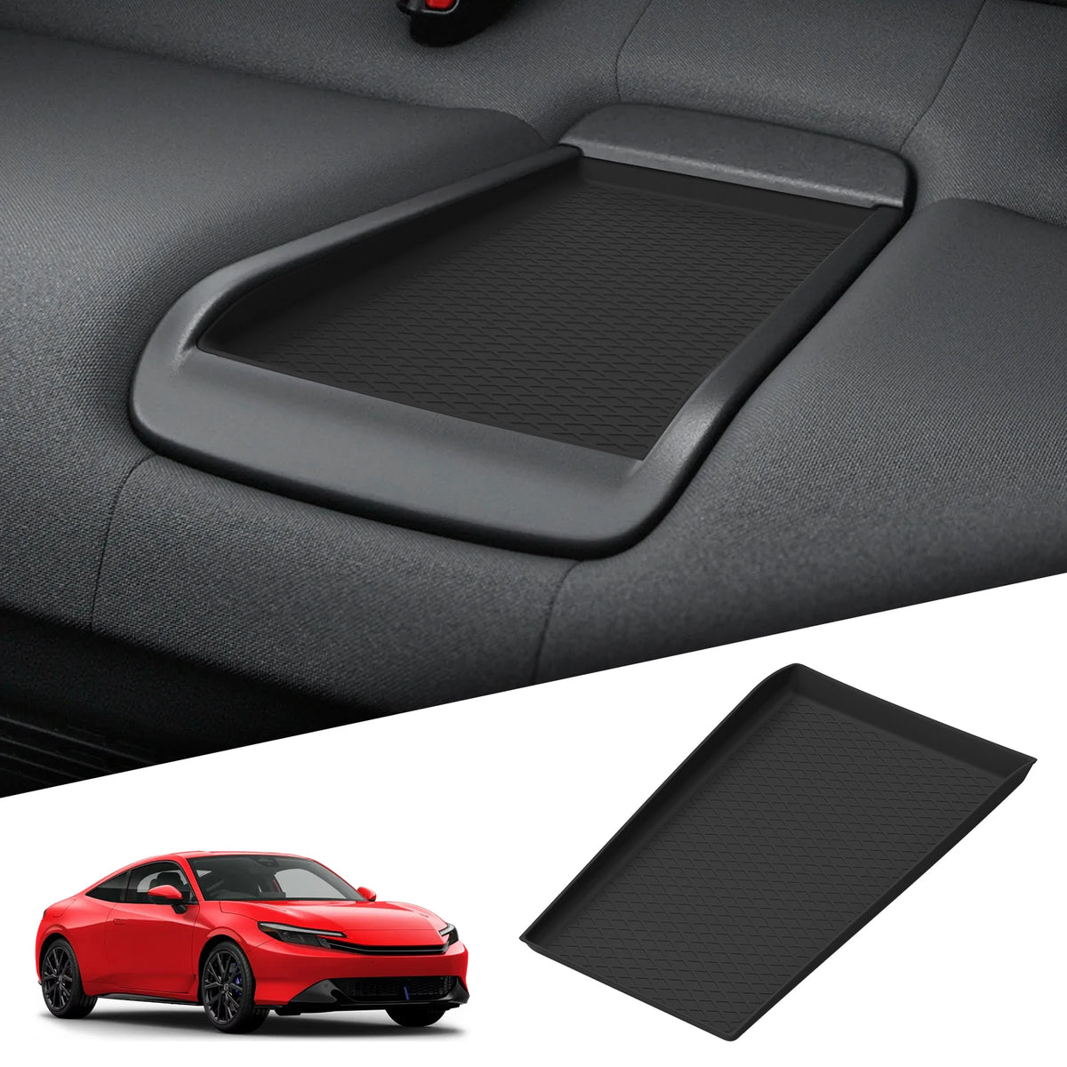 Smabee for Honda Prelude 6th Gen BF1 2025 2rd Second Row Car Rear Seat Storage Mat Anti Slip Pad Car Accessiories Silicone Black Vue Anti Dirt Pad