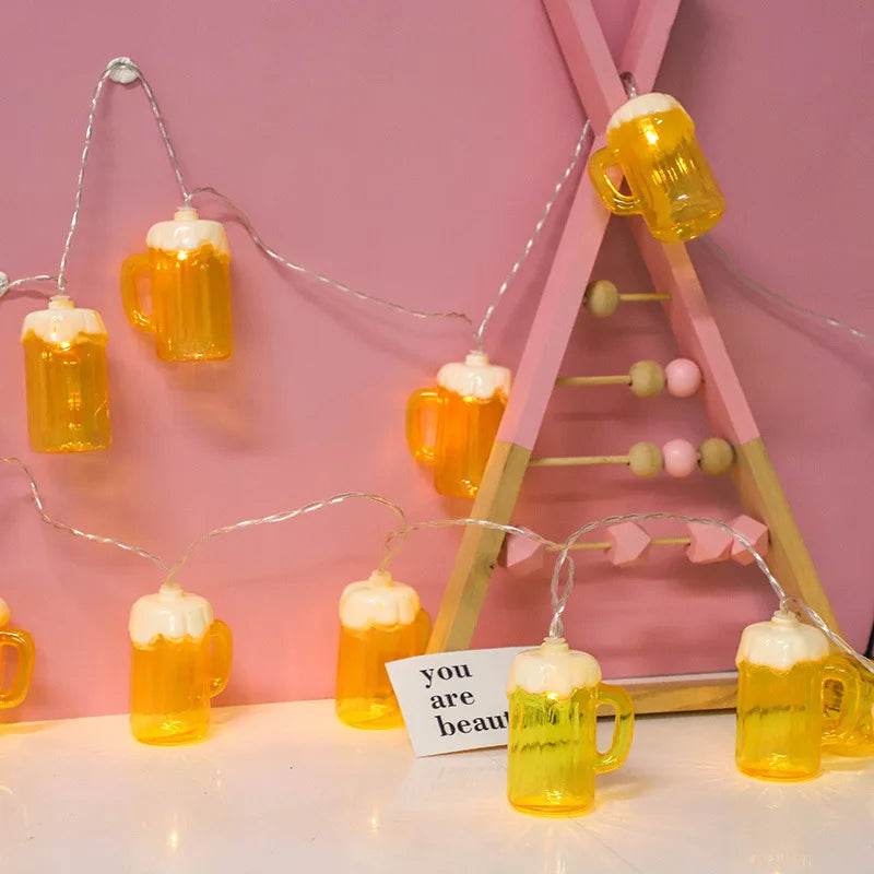 6M 40LEDS Party Beer Bottle Kitchen Decoration String Lights Indoor Room Battery USB Power Night Lights Fairy Lights 606 Vue