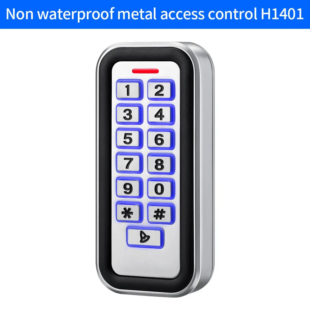 IP67 Waterproof 2000User Zinc Metal Access Control Keypad 125Khz RFID Card Reader with Wiegand Output & Input Entry Door Opener Vue H1401 no waterproof