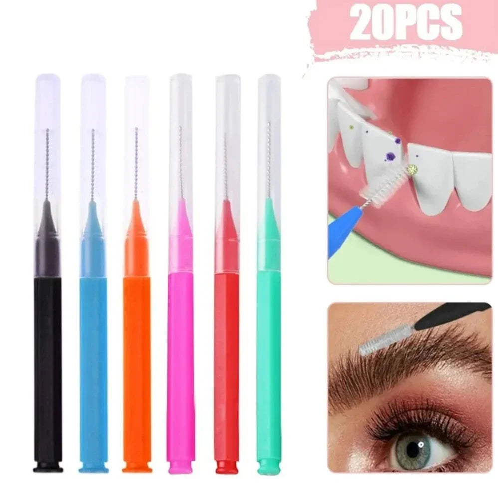 20 Pieces Brush Box Interdental Interdental Brush Clean Tooth Gap Braces Gap Straight Orthodontic Interdental Brush Vue