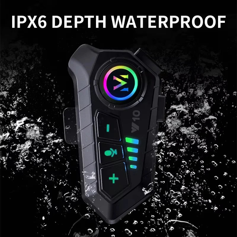 Bluetooth 5.3 Headset Wireless Helmet 2000Mah Ultra Long Standby Hands-Free Waterproof Mp3 Player Speaker Motorcycle Phone Kit Vue
