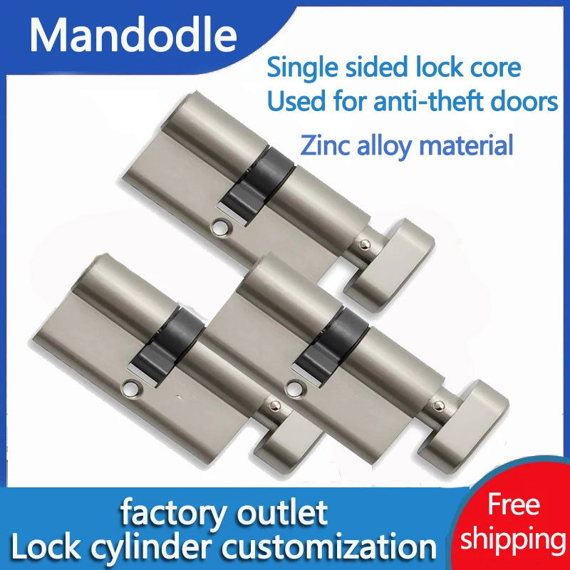 Replacement of door locks cylinder for home interior anti-theft doors Keyed door lock Zinc alloy Smart lock European Standard Vue