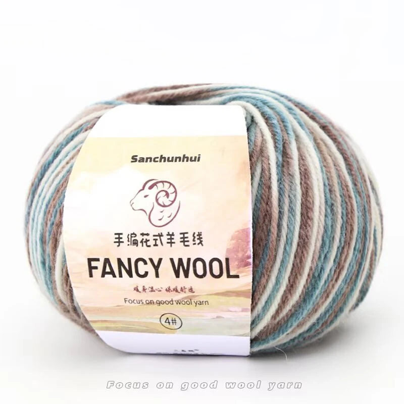 50g/roll Merino Wool Yarn Baby Soft Non-itchy Breathable Lightweight Yarn for Knitting Crochet, Baby Blanket Scarf Hat Sweater Vue 1PCS-MX-A9