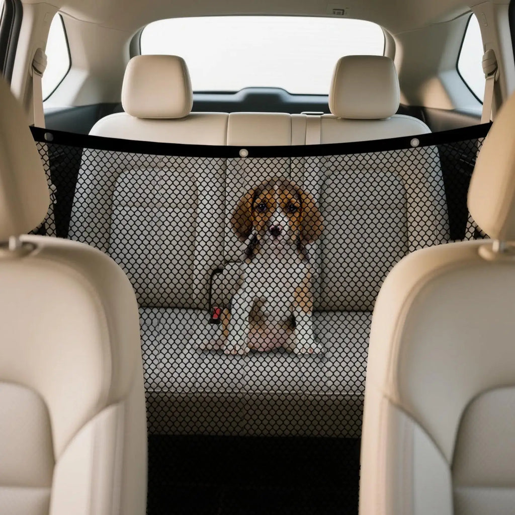 116x76cm Dog Net Adjustable Truck Divider Back Seat Barrier Heavy-Duty Foldable Isolation Net Car Accessories for Safe Driving Vue
