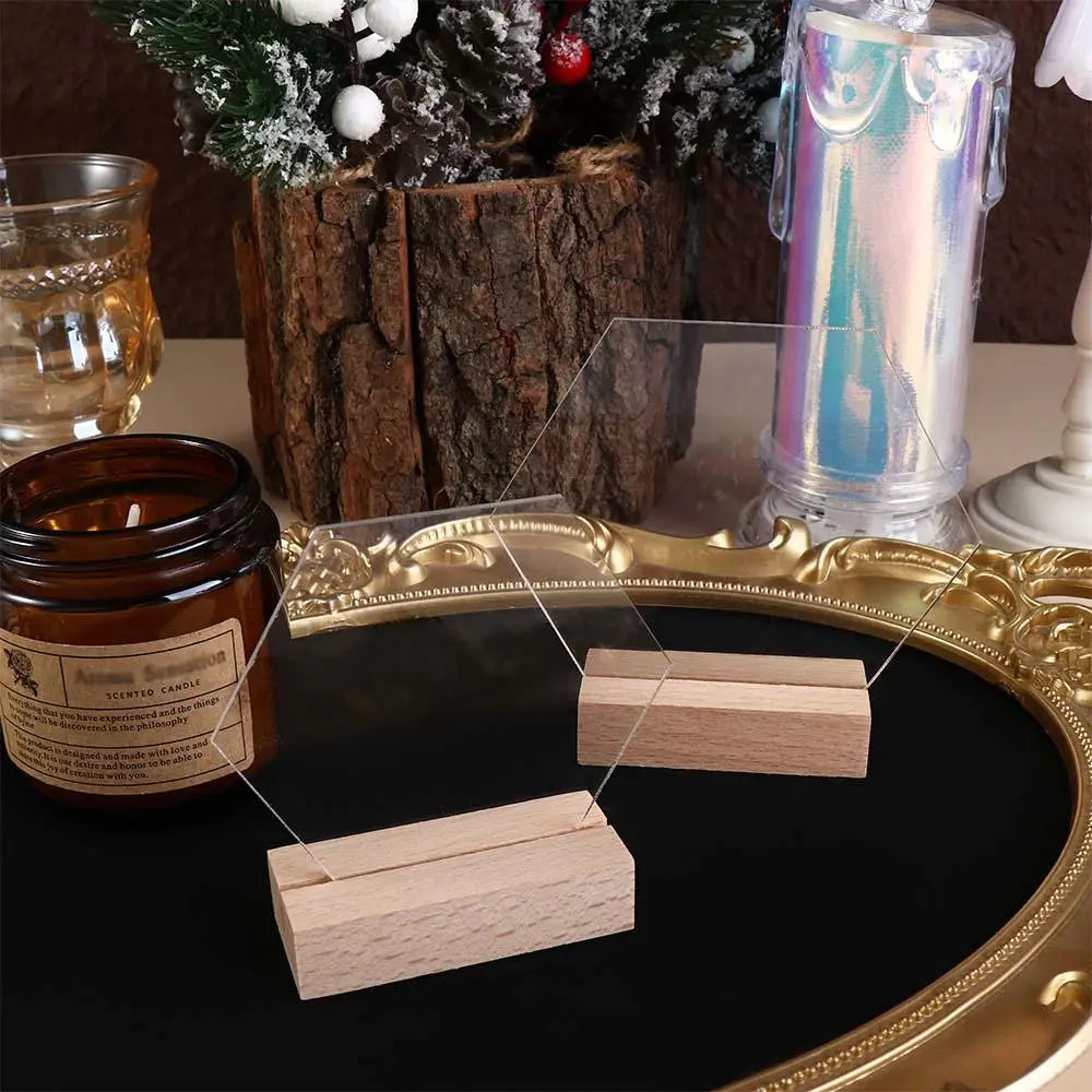 Table Place Card with Base Removable Menu Display Frame Card Display Stand Table Number Plate Table Number Sign Vue